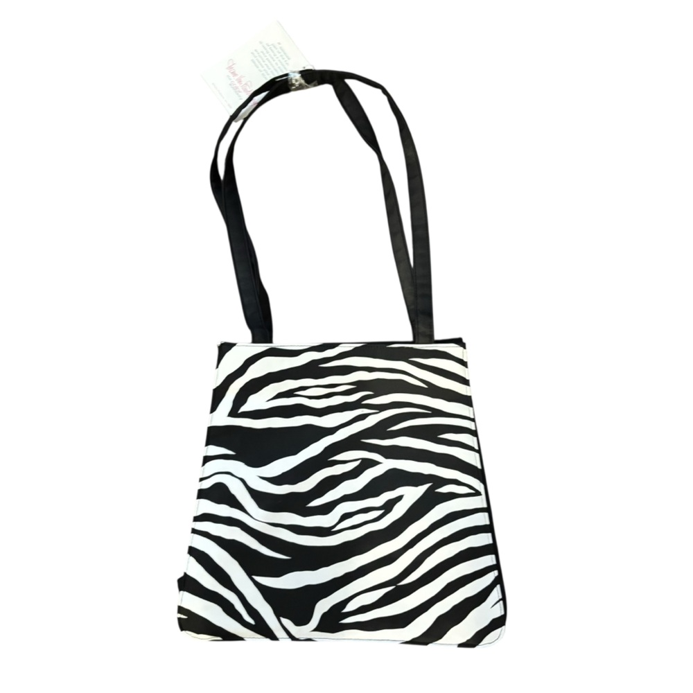 Diane Von Furstenberg Black and White Zebra Print Shoulder Bag
